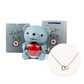 Rose Bear w/ Eternal Rose & Heart Necklace