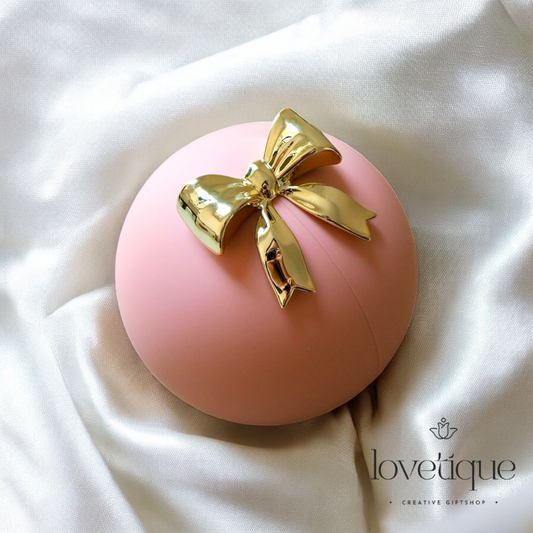 Round Pink Eternal Rose Jewelry Gift Box w/ Heart Promise Ring