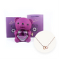 Rose Bear w/ Eternal Rose & Heart Necklace