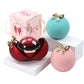 Round Blue Eternal Rose Jewelry Gift Box w/ Necklace
